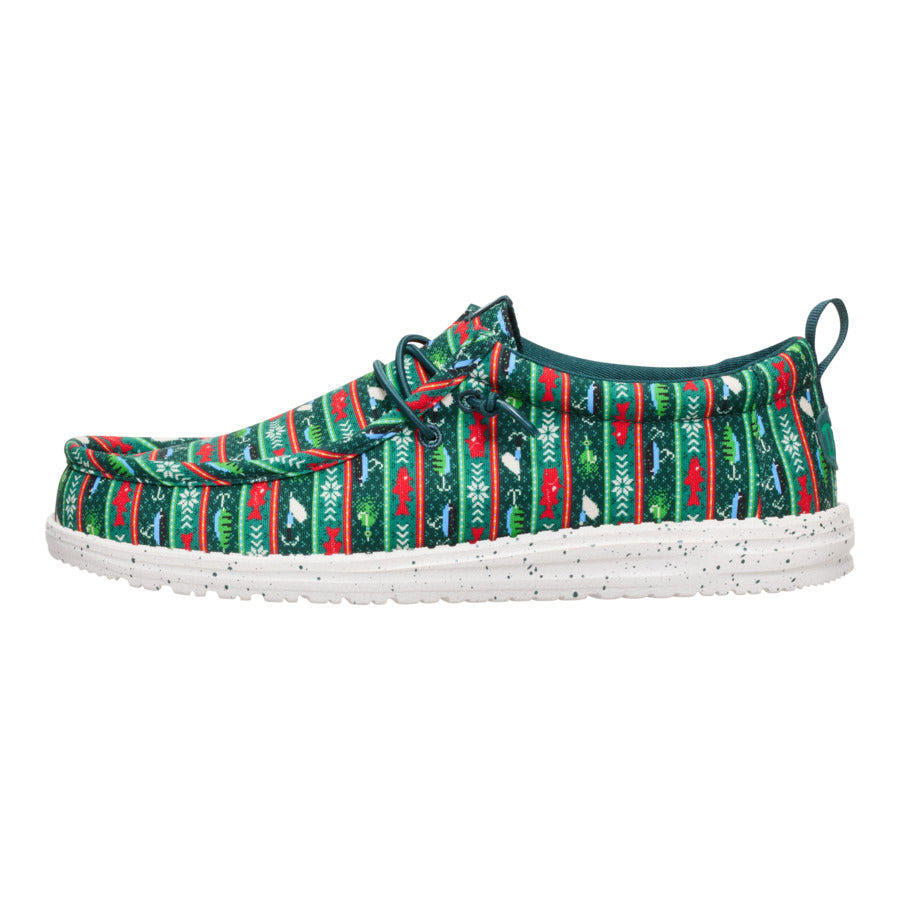Wally Fishmas Sweater - Pine Green/Multi