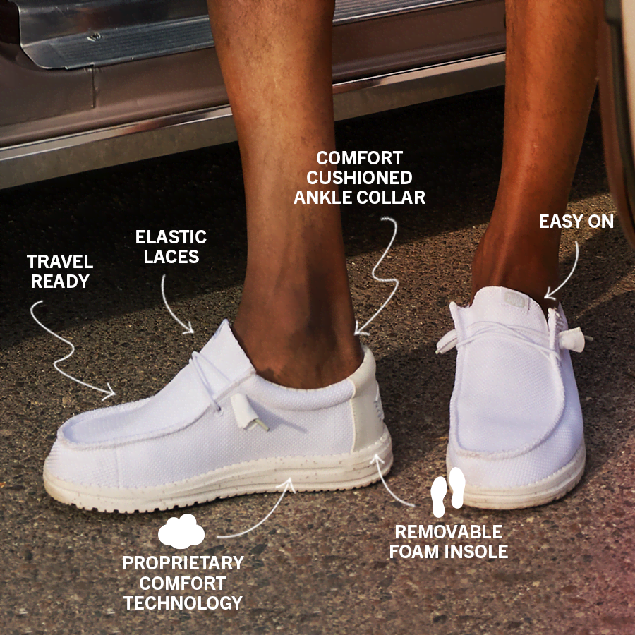 Wally Stretch Sox Wide - Storm White