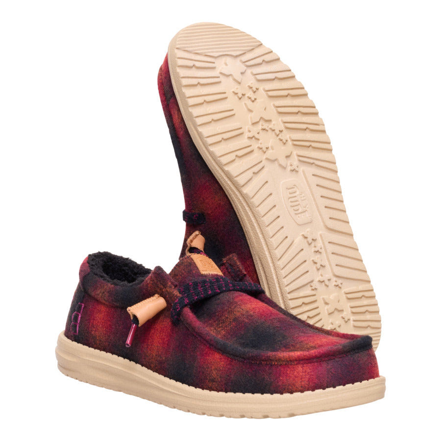 Wally Cozy Plaid - Red Plaid/Black