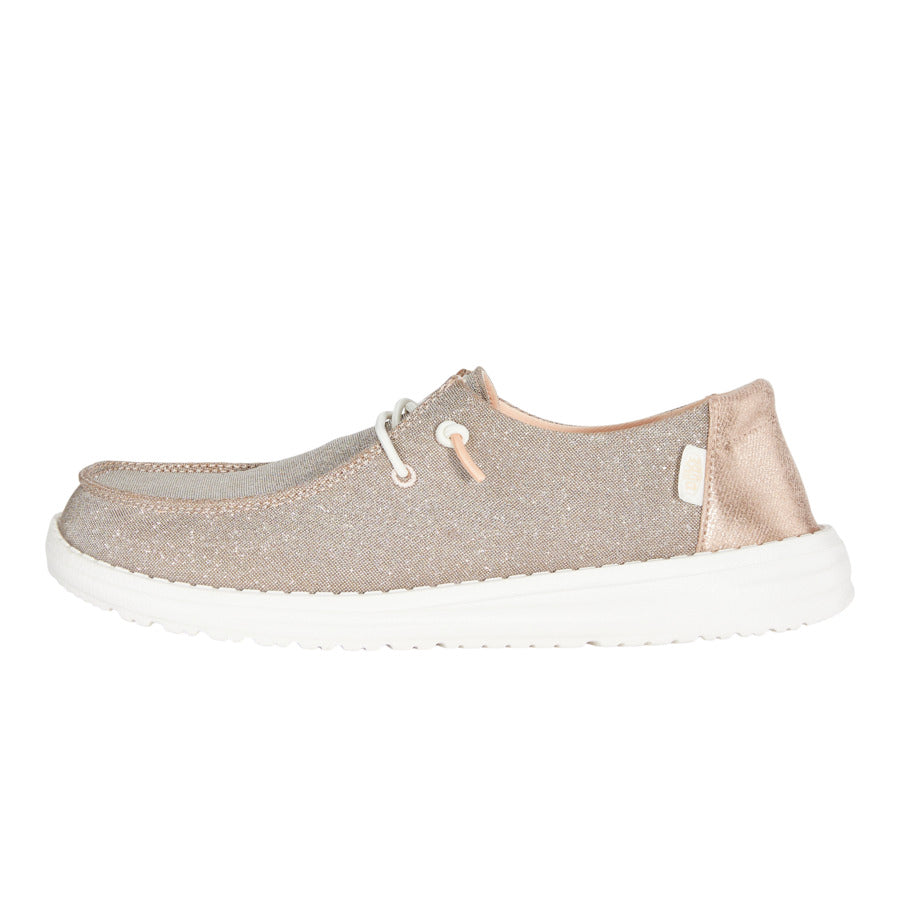 Wendy Metallic Sparkle Wide - Rose Gold