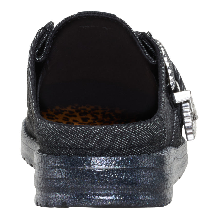 Wendy Slip Buckle Denim - Black/Black