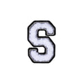 Letter S Patch - S Black/White